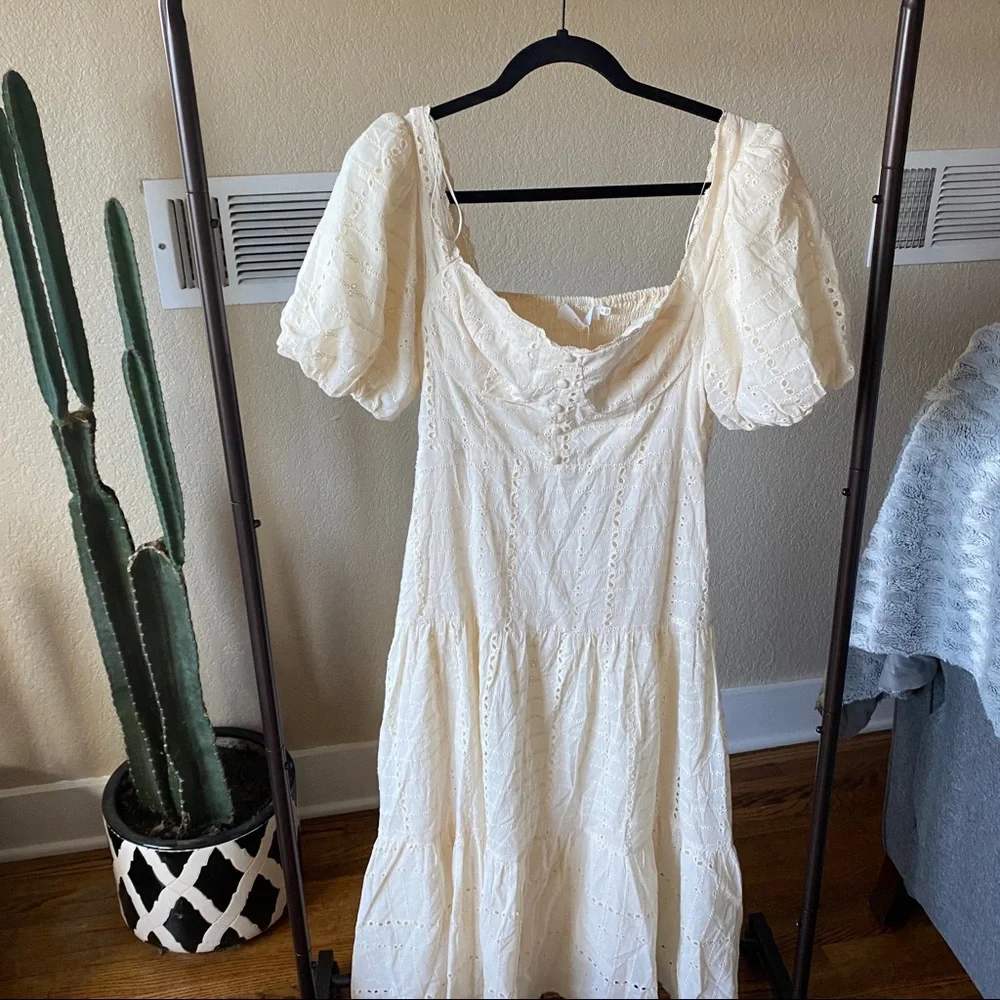 NWT | ASTR | Ivory Eyelet Maxi Dress - Picture 4 of 13